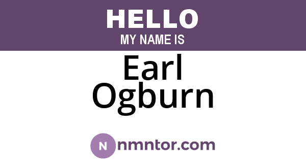 Earl Ogburn