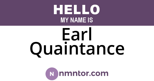 Earl Quaintance