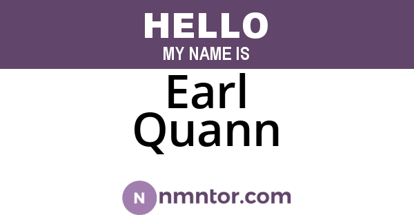 Earl Quann