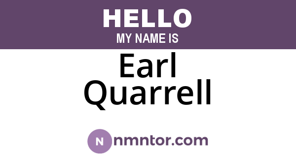 Earl Quarrell