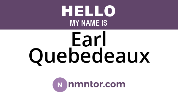 Earl Quebedeaux