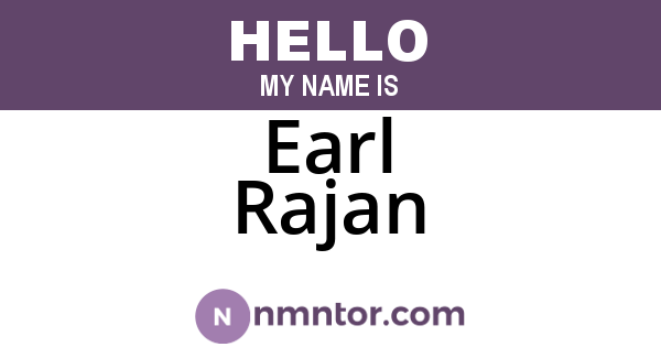 Earl Rajan