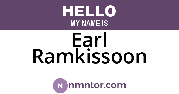 Earl Ramkissoon
