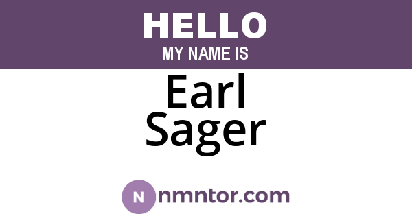Earl Sager