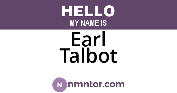 Earl Talbot