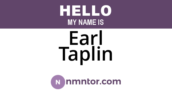 Earl Taplin