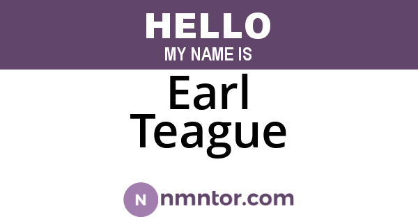 Earl Teague