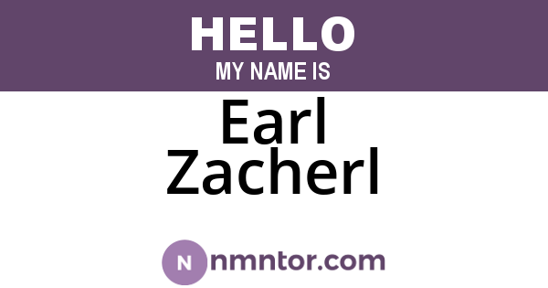 Earl Zacherl