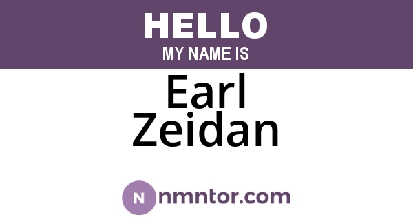 Earl Zeidan
