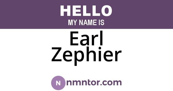 Earl Zephier