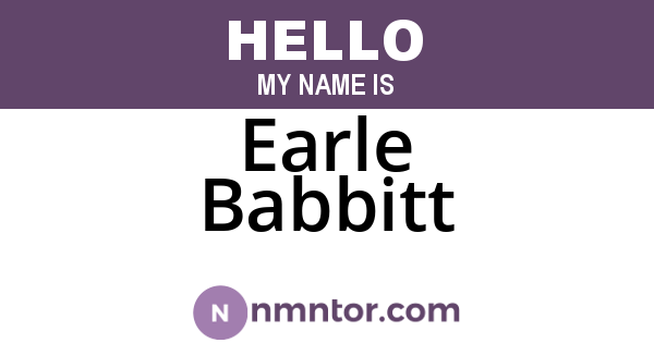 Earle Babbitt
