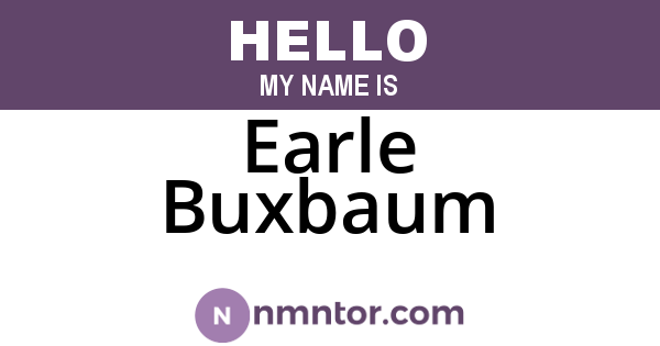 Earle Buxbaum