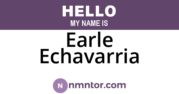 Earle Echavarria