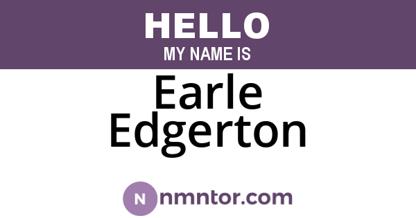 Earle Edgerton