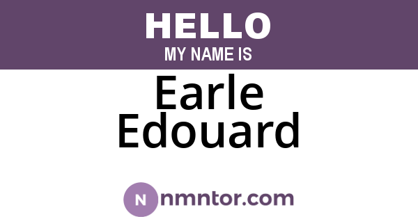 Earle Edouard