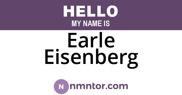 Earle Eisenberg