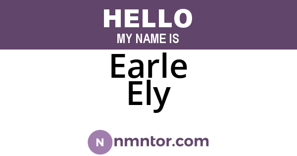 Earle Ely
