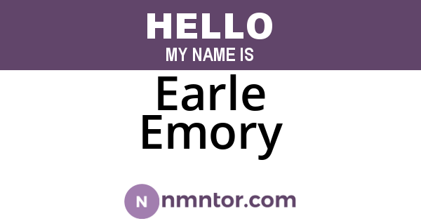Earle Emory