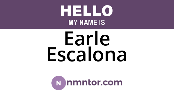 Earle Escalona