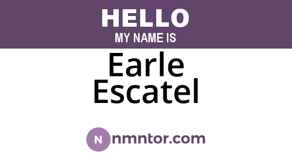 Earle Escatel