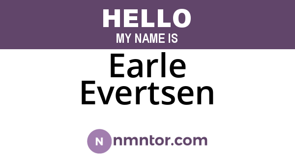 Earle Evertsen