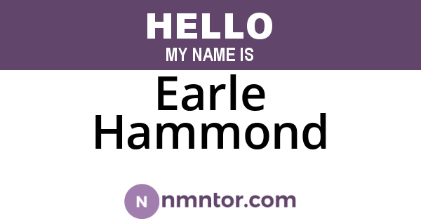 Earle Hammond