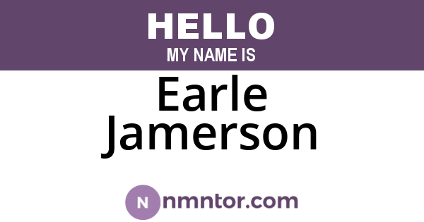 Earle Jamerson