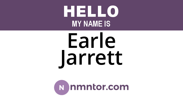 Earle Jarrett
