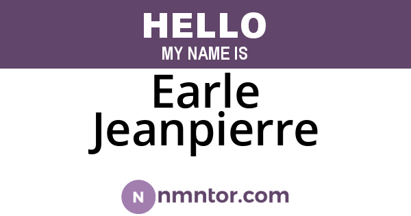 Earle Jeanpierre