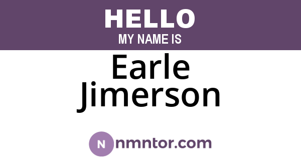 Earle Jimerson