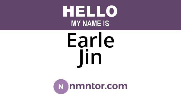 Earle Jin