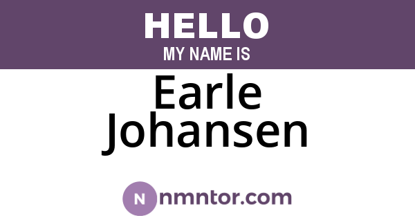 Earle Johansen