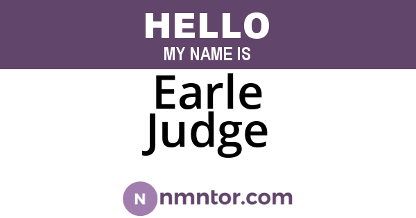 Earle Judge