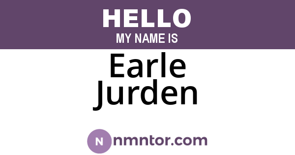 Earle Jurden