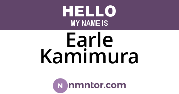 Earle Kamimura