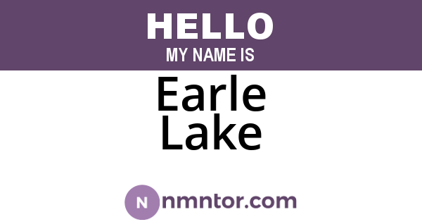 Earle Lake