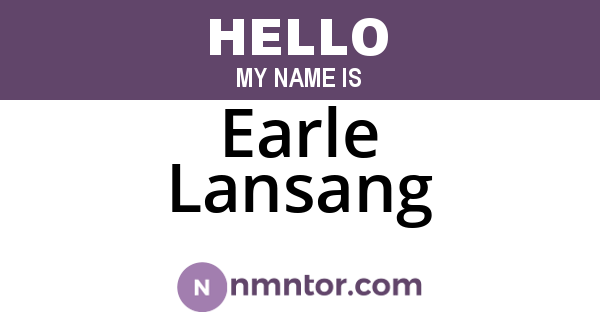 Earle Lansang