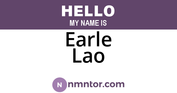 Earle Lao