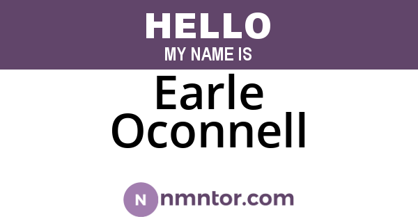 Earle Oconnell