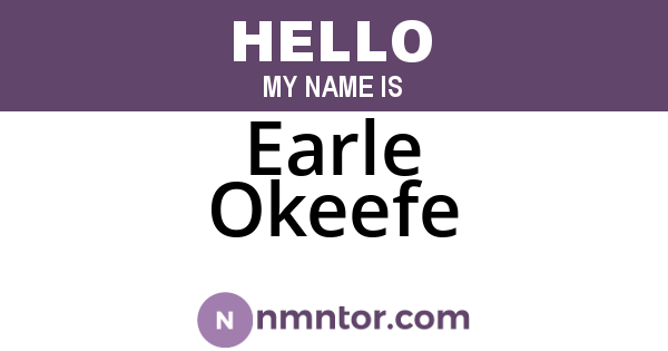 Earle Okeefe