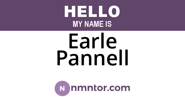 Earle Pannell