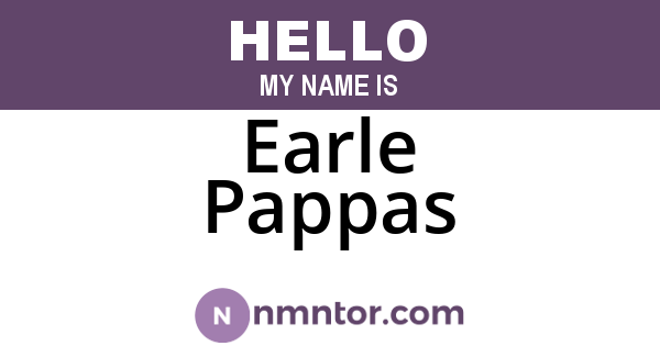 Earle Pappas