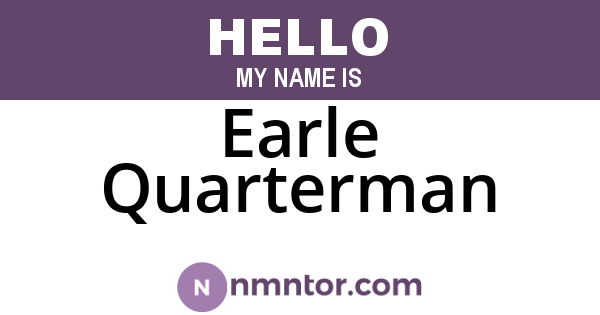 Earle Quarterman