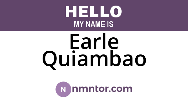 Earle Quiambao