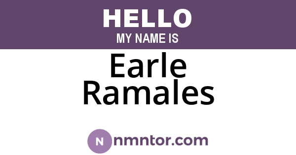 Earle Ramales