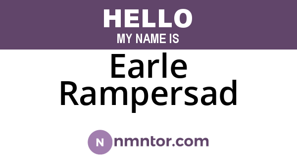 Earle Rampersad