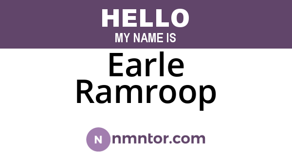 Earle Ramroop