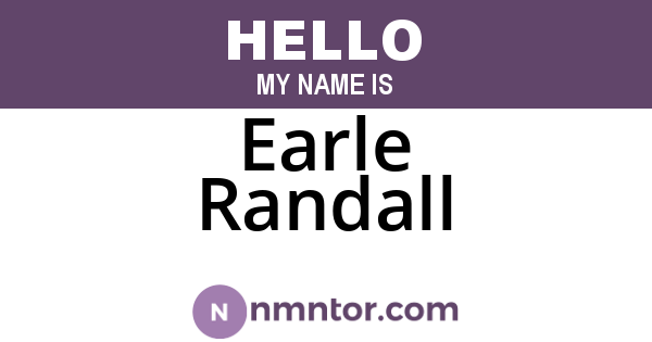 Earle Randall