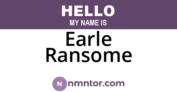Earle Ransome