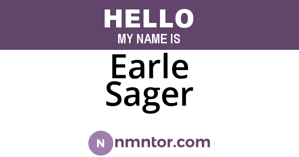 Earle Sager